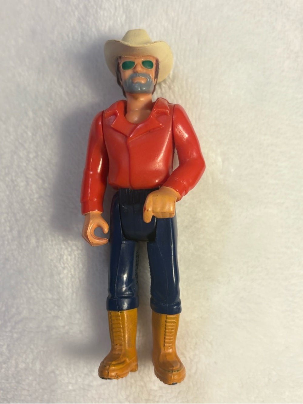 1974 Fisher Price- Dune Buster Cowboy (red)-Vintage Adventure People